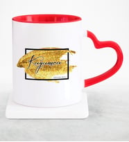 BK Gift Kişiye Özel Mesleki Kuyumcu Kırmızı Kalpli Kupa Bardak  3