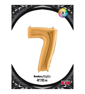 7 Rakam Kikajoy Altın Folyo Balon 102 cm (40 inch)