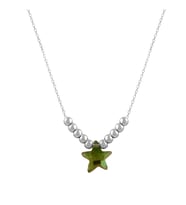 Söğütlü Silver Mistik topaz taşlı yıldız kolye