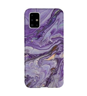 Kılıfland Samsung Galaxy A51 Kılıf Silikon Resimli Kapak Abstract Purple Stok 1070