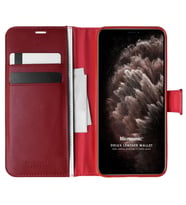 Microsonic Apple iPhone 11 Pro Max Kılıf Delux Leather Wallet Kırmızı