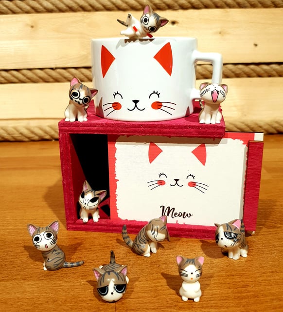 Sevimli Kedi Kupa Ve Best Friends 9lu Kedi Seti Arkadaşa Hediye