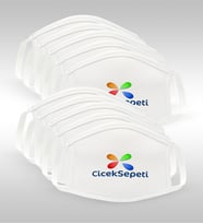 BK Gift Kişiye Özel Logolu 20 Adet Yıkanabilir Maske