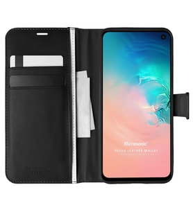 Microsonic Samsung Galaxy S10e Kılıf Delux Leather Wallet Siyah