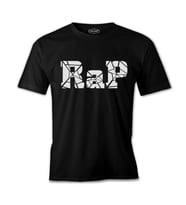 RAP Logo Siyah Erkek Tshirt