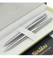 Scrikss 78M Krom Tükenmez Kalem + Versatil Kalem Set  Scrikss Kalem  İsme Özel Kalem  Hediyelik Kalem