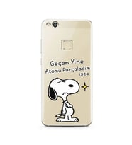 Snoopy Tasarımlı Süper Şeffaf Silikon Telefon Kılıfı Huawei P10 Lite 