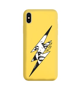 Iphone Xs Max Flash Tasarımlı Sarı Lansman Telefon Kılıfı