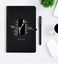BK Gift Kişiye Özel Atatürk Temalı Siyah Defter Kalem Hediye Seti - 8