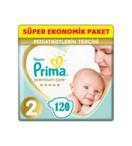 Prima Premium Care Bebek Bezi Beden:2 (4-8) Mini 120 Adet Ekonomik Pk