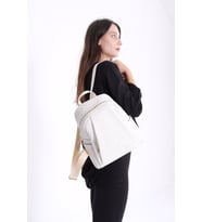 Just Polo Krem Desenli Kadın Sırt Çantası