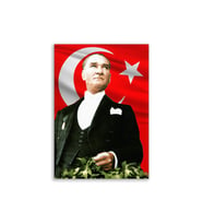 Atatürk Posteri Deri Tablo 50x70cm