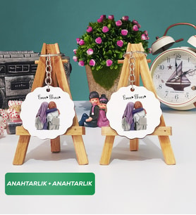 İkili Arkadaşa Hediye Yan Yana Anahtarlık