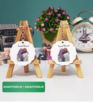 İkili Arkadaşa Hediye Yan Yana Anahtarlık