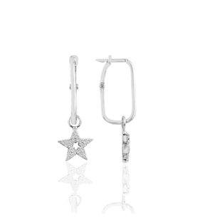 Söğütlü Silver Gümüş rodyumlu lotus göçmen küpe