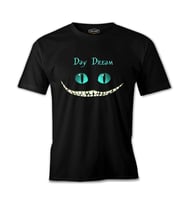 Alice in Wonderland - Cat Siyah Erkek Tshirt