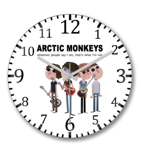 Arctic Monkeys 2 Duvar Saati Bombeli Gercek Cam