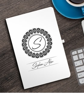 BK Gift Kişiye Özel İsimli Beyaz Defter - 2
