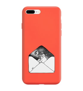 Iphone 7 Plus Mektup Tasarımlı Turuncu Lansman Telefon Kılıfı