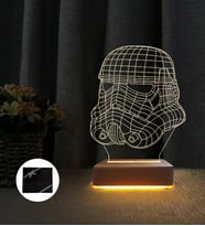 3d Star Wars Askeri Tropper Lamba Çocuk Odası Gece Lambası (Sarı)