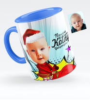 BK Gift Kişiye Özel Bebek Karikatürlü Mavi Kupa Bardak  5