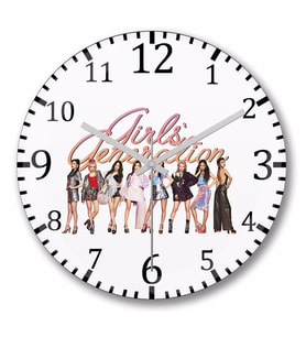 Girls' Generation Holiday Night Duvar Saati Bombeli Gercek Cam