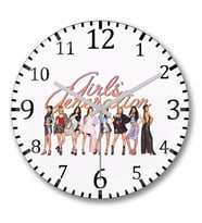 Girls' Generation Holiday Night Duvar Saati Bombeli Gercek Cam