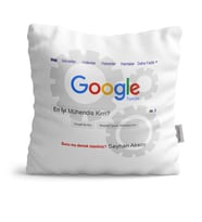 BK Gift Kişiye Özel Google En İyi Mühendis Beyaz  Yastık  1