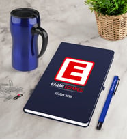 BK Gift Kişiye Özel Eczacı Lacivert Defter Kalem Termos Mug Seti-1 (Model 1)