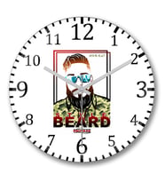M1 Style Beard Duvar Saati Bombeli Gercek Cam