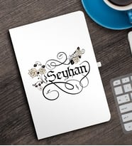 BK Gift Kişiye Özel İsimli Beyaz Defter - 6