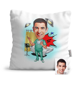BK Gift Kişiye Özel Bay Cerrah Karikatür  Yastık  1