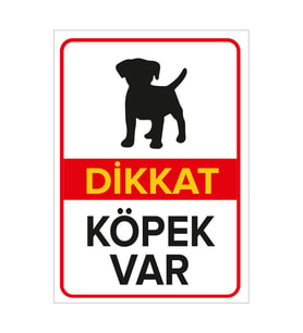 MIGNATIS - Dikkat Köpek Var Levhası Minik Golden - Sac Malzeme 25x35cm