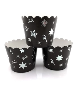 Cupcake Kabı (12 Adet) Siyah 17206