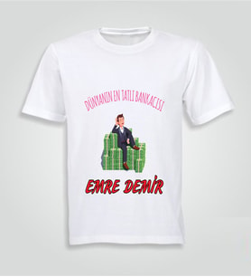 Kişiye Özel Bankacı  Baskılı Tshirt