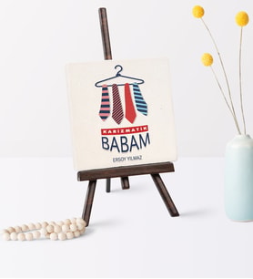 Babalar Gününe Özel Karizmatik Babam Şovaleli Doğal Taş  1