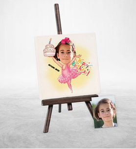 BK Gift Kişiye Özel Doğum Günü Karikatür Şovaleli Doğal Taş  2