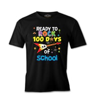 100 Days of School - Ready to Rock Siyah Erkek Tshirt