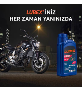 Lubex Rapidus 15W-50 1 Lt 4 Zamanlı Motosiklet Yağı