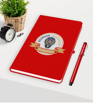 BK Gift Kişiye Özel Komiser Yardımcısı Temalı Kırmızı Defter Kalem Seti - 1