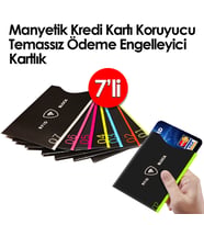 Manyetik Kredi Kartı Koruyucu Temassız Kart Engelleyici Rfid 7'li