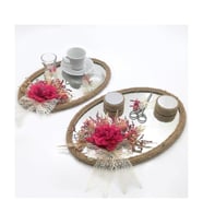 Lora Davet Damat Fincanı ve Söz Nişan Tepsisi Takım (1 Adet) Fushia - 54457