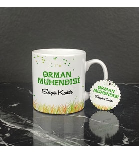Orman Müühendisi Kupa Bardak ve Anahtarlık Set