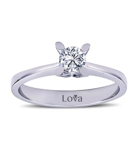 Lova D Renk 0,41 Karat Pırlanta Tektaş Yüzük - 1050044