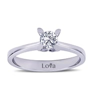 Lova D Renk 0,41 Karat Pırlanta Tektaş Yüzük - 1050044