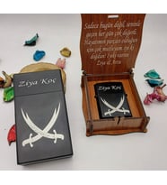 Kişiye Özel Zippo Çakmak ve Sigara Kutusu ( Zülfikar logolu )