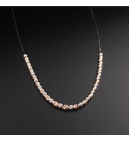 İtalyan Gümüş Dorika Pırıltı Model Kolye (Rose)