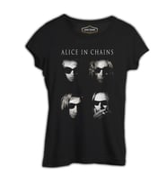 Alice in Chains - Group Siyah Kadın Tshirt