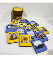 Kişiye Özel Polaroid Resim Çerçevesi Fener Bahçeli Sarı Kutulu