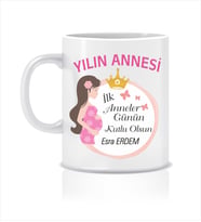 Yılın Annesi Anneler Günü Kişiye Özel Kupa Bardak